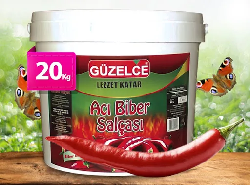 Baharat Marketi Hatay Yöresel Doğal Acı Biber Salçası Acılı 20 Kg Kova